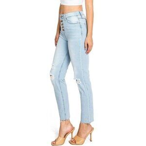 Celebrity Pink Womens Ripped Button-Fly Jeans Size 7/28